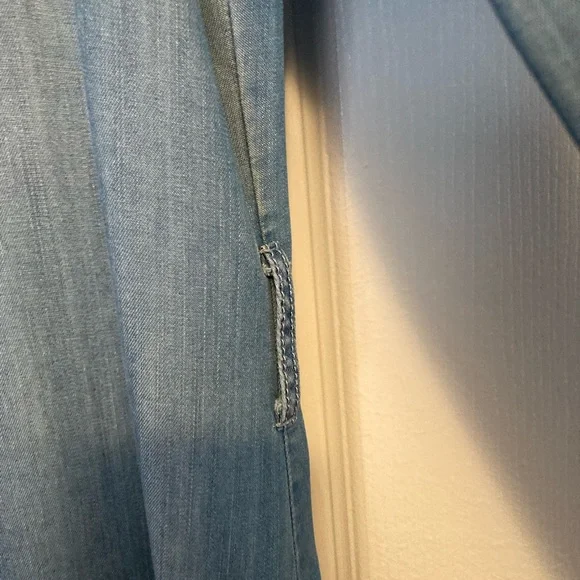 EUC Denim Shirt Dress with Tie - Picture 9 of 10